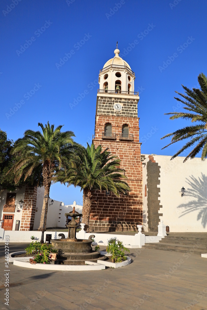 Parish church of Teguise located in the center of the island of Lanzarote 