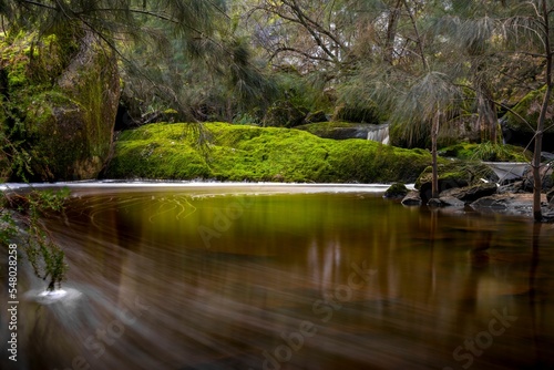 Long exposure of the mesmerizing Carrols Creek lake in New South Wales, Australia photo