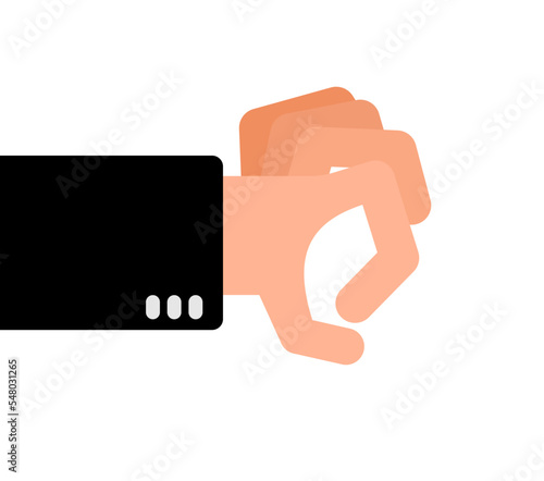 Hand flicked isolated. finger flick Vector illustration