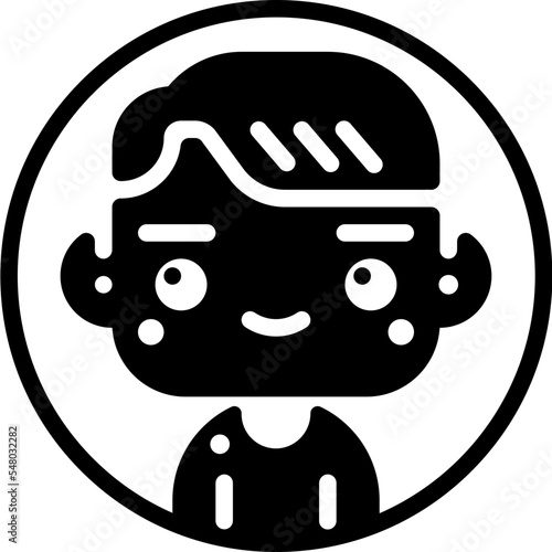 Male avatar profile glyph solid icon