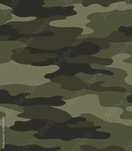 Seamless camouflage pattern, forest khaki texture, army background. Ornament