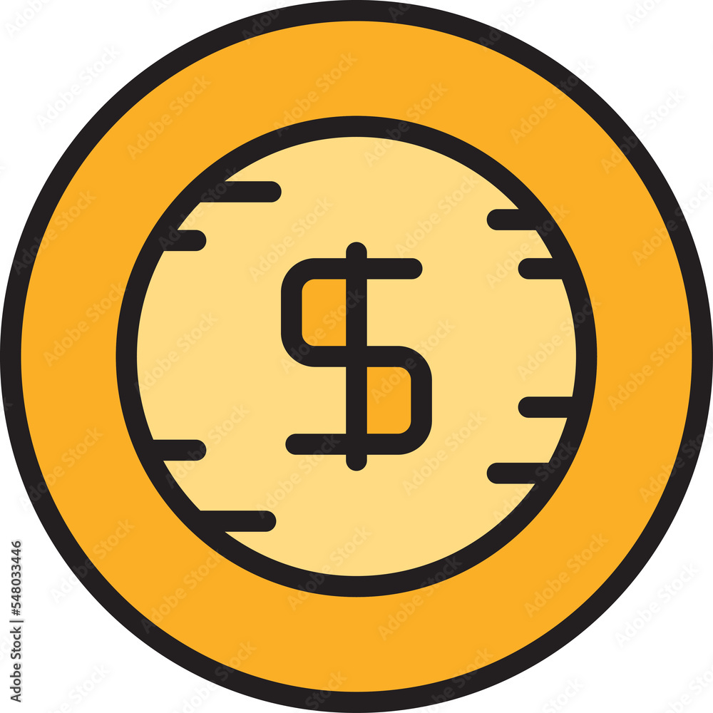 Obraz premium dollar coin icon
