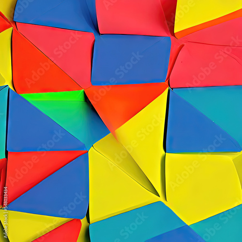 beautiful origami colorful designs for illustration or backdrop