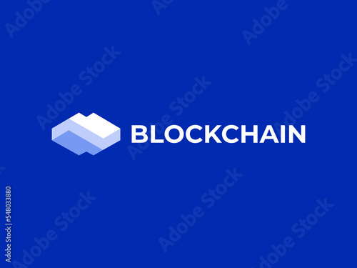 Blockchain Logo Concept, crypto logo
