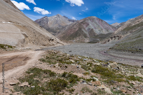 Traveling the Cajon del Maipo near Santiago, Chile photo