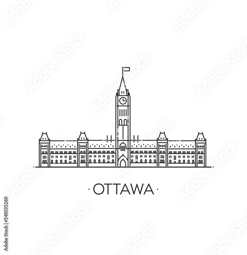 Ottawa Vector Illustration. Ottawa, Canada, architecture photo
