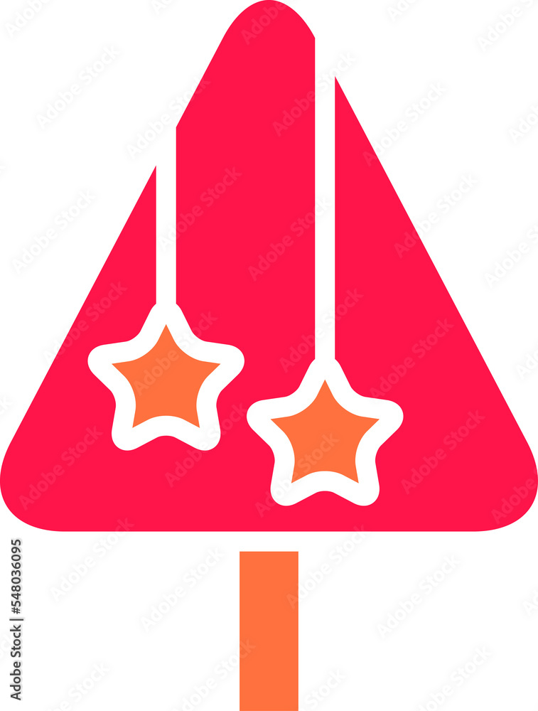 Obraz premium decorative Christmas tree illustration