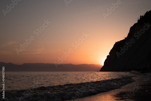 sunset on the beach