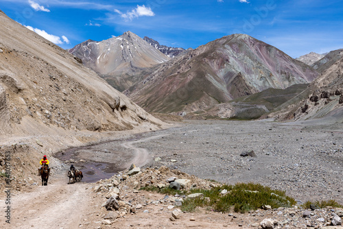 Traveling the Cajon del Maipo near Santiago, Chile photo