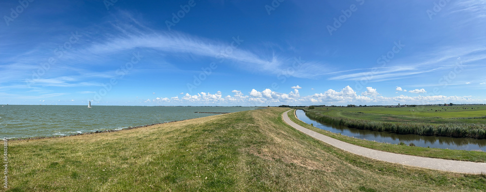 Panorama from the sea dyke around Stavoren