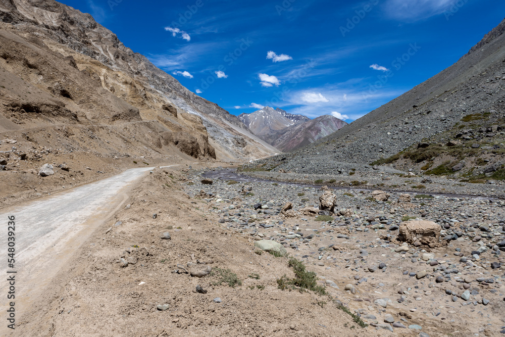 Traveling the Cajon del Maipo near Santiago, Chile