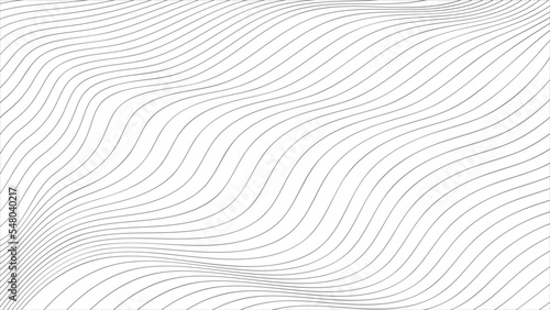 Geometric abstract background with wavy thin lines. Optical illusion.