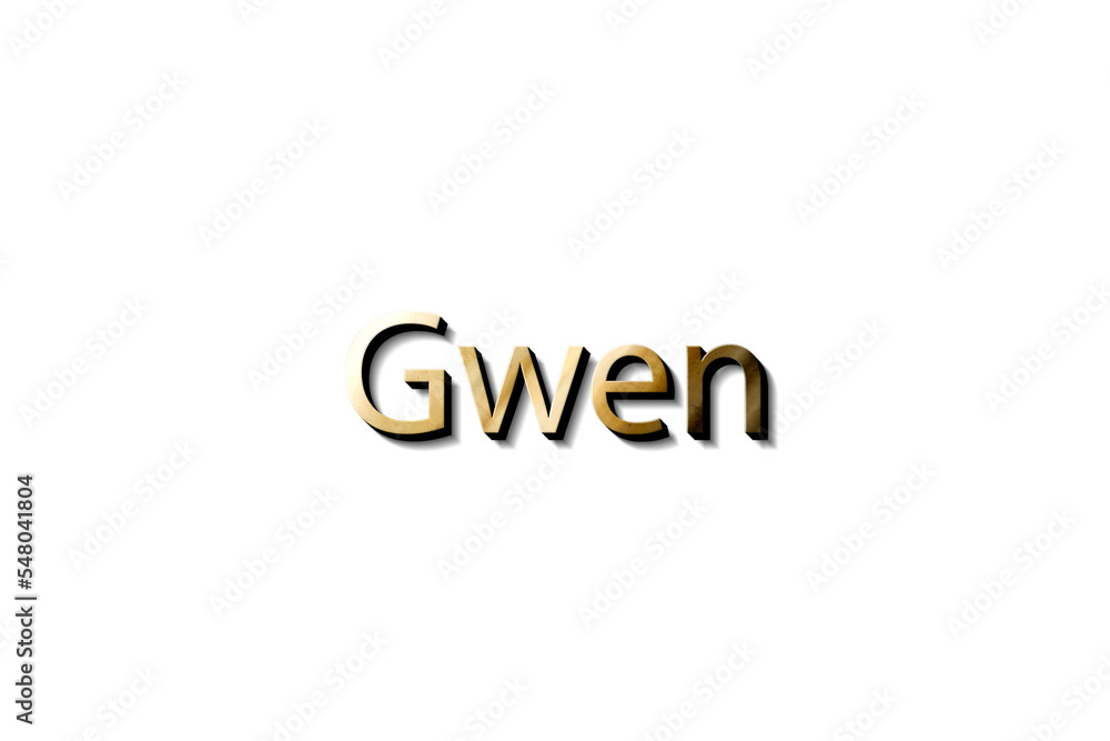GWEN 3D NAME GWEN 3D NAME