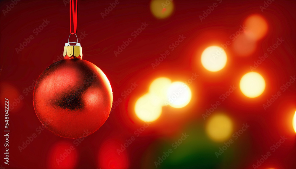 Fototapeta premium Chrismas background, ornaments and christmas tree, 3d render