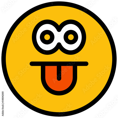 cheeky face emoticon illustration