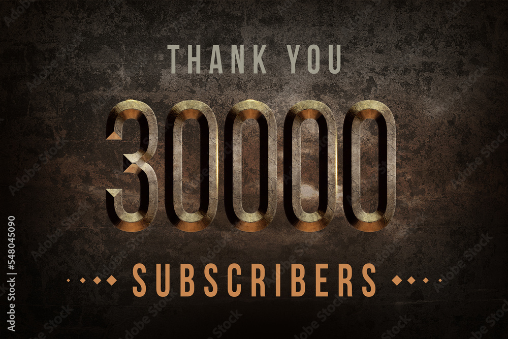 Fototapeta premium 30000 subscribers celebration greeting banner with Historical Design