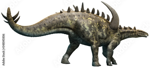 Gigantspinosaurus from the Jurassic era 3D illustration 