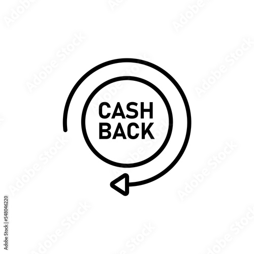 cashback icon, return money vector on white background. for app web shopping online