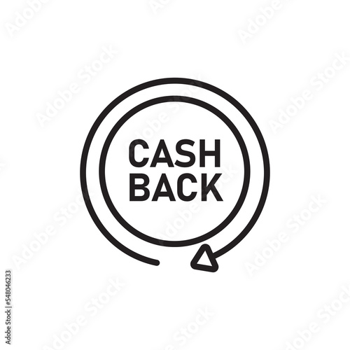 cashback icon, return money vector on white background. for app web shopping online