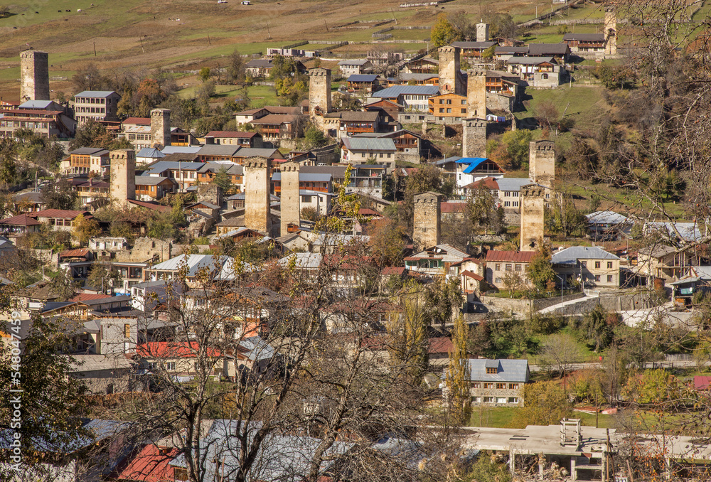 View of Mestia. Samegrelo-Zemo. Svaneti. Georgia