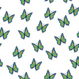 Bright multicolored butterflies seamless pattern. Wallpaper, background, children party, craft paper