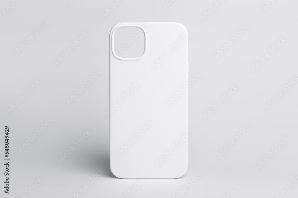 high quality iPhone 14 plus white phone case mock up isolated on gray background high quality iPhone 14 plus white phone case mock up isolated on gray background