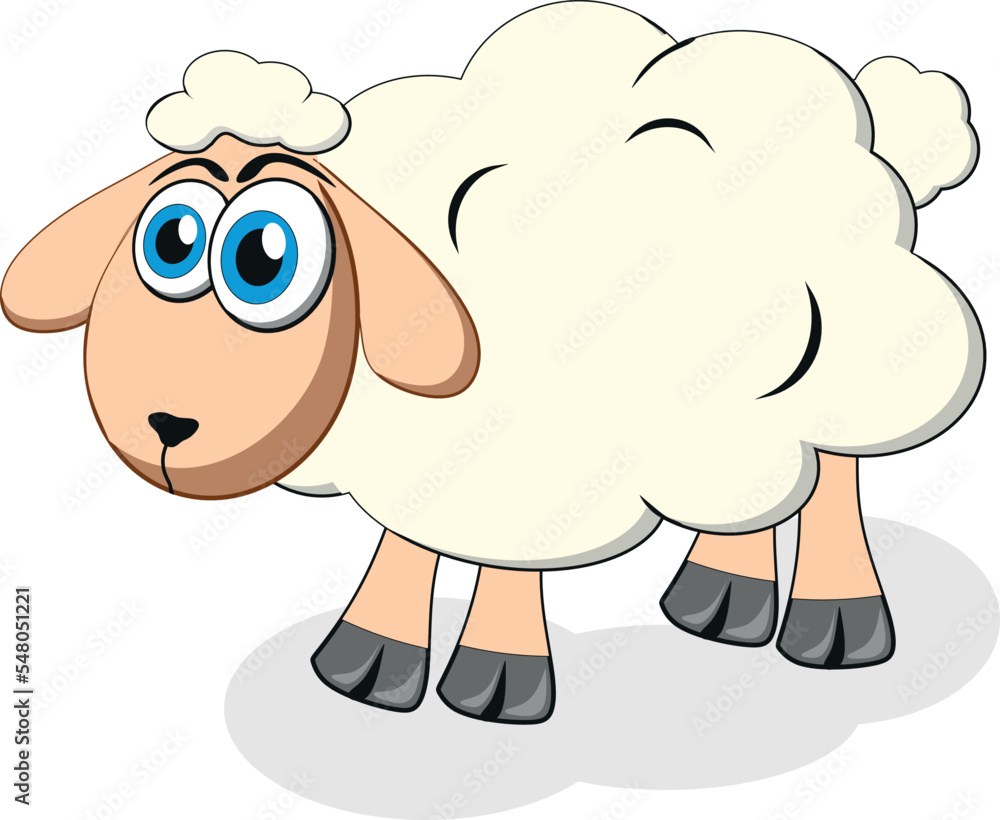 Illustrazione di una clipart che rappresenta una pecora. Cartoon logo Illustrazione di una clipart che rappresenta una pecora. Cartoon logo