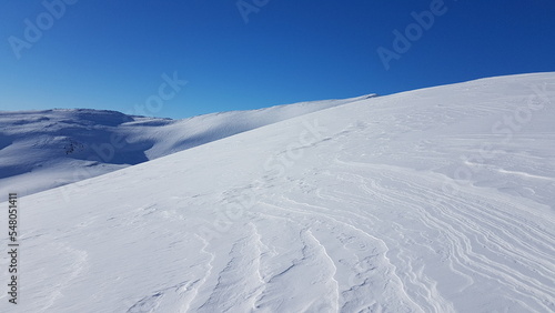 View over snowy swedish mountains in Riksgränsen, Lappland. © Mathias