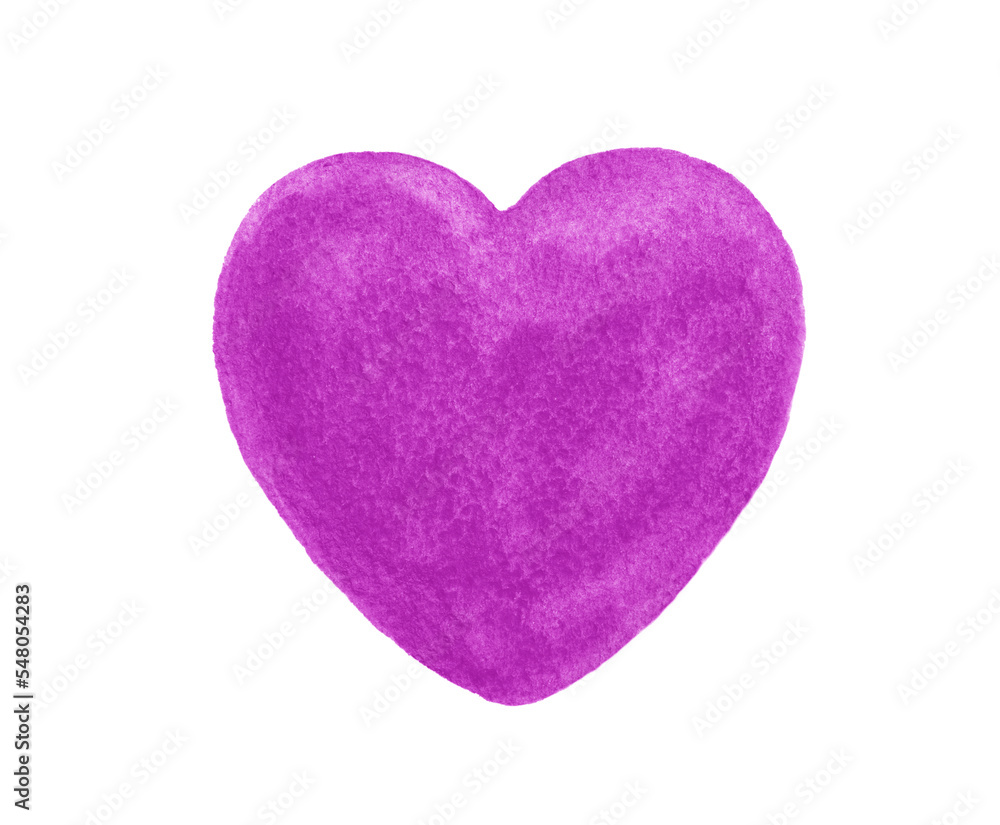 Style pink heart isolated on a white background.