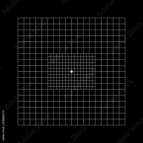 Amsler grid basic version with dot in center Vector Image