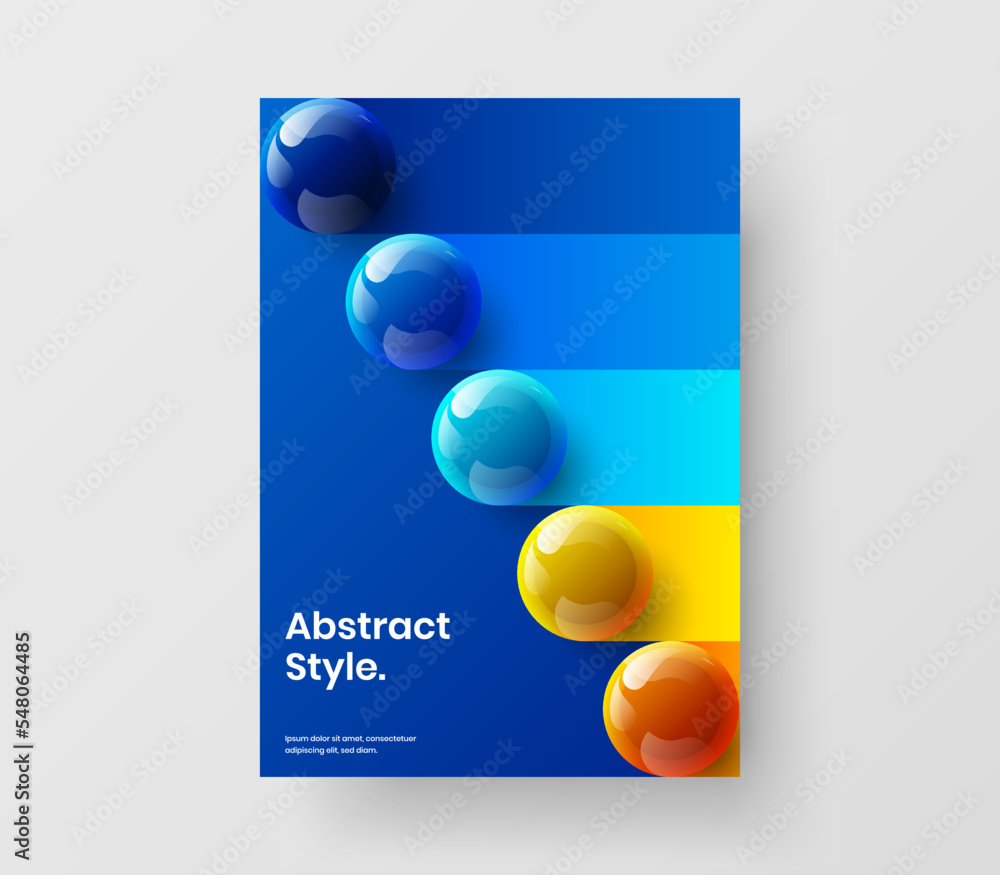 Modern presentation design vector template. Simple realistic balls handbill illustration. Modern presentation design vector template. Simple realistic balls handbill illustration.