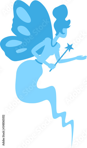 Obraz na plátne Fairy godmother semi flat color raster character