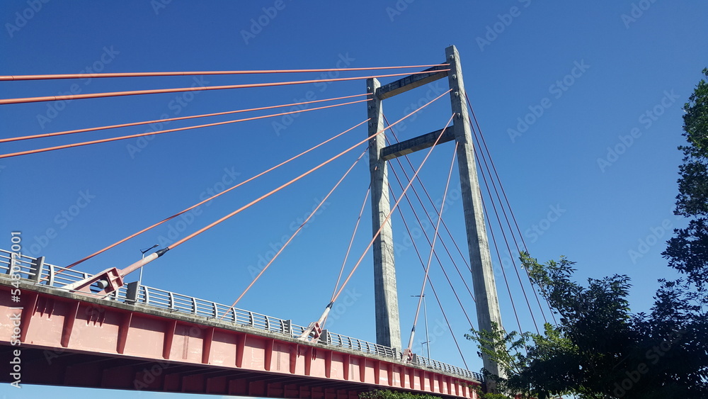 Naklejka premium bridge over the river