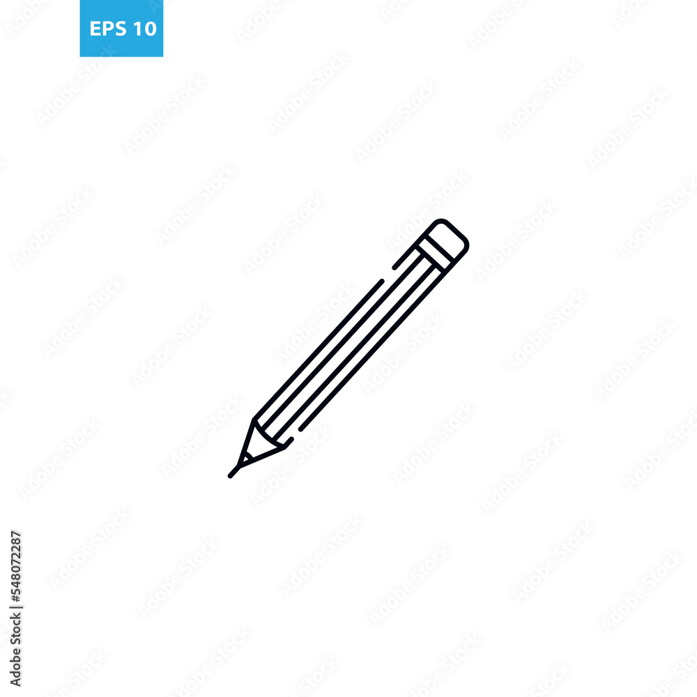 Pencil outline icon Vector illustration Pencil outline icon Vector illustration