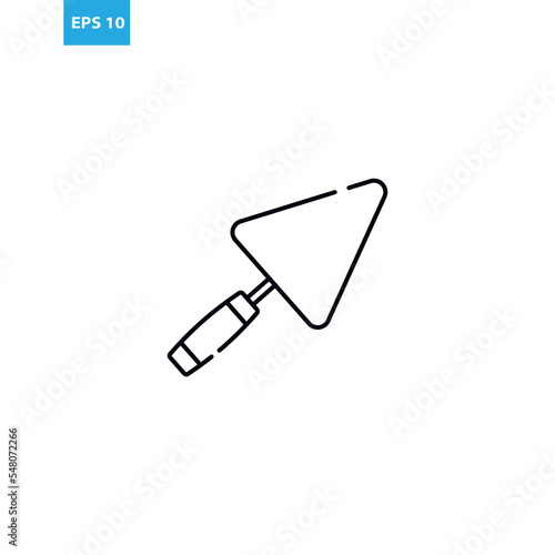 Trowel outline icon Vector illustration