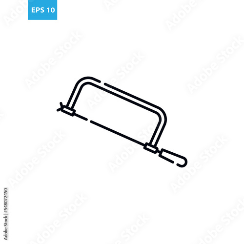 Coping saw outline icon Vector illustration