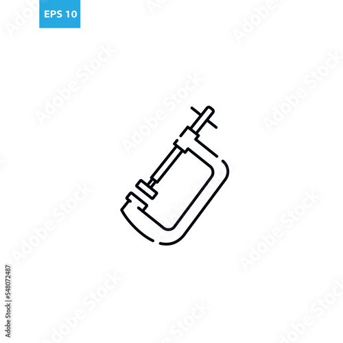 Vise clamp icon outline Vector illustration