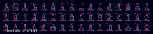 Lighthouse nolan icon collections vector design