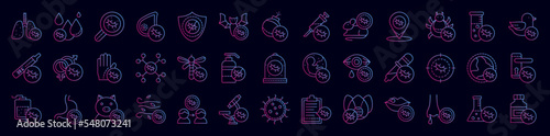 Virus transmission nolan icon collections vector design