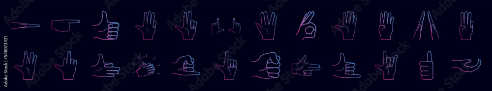 Obraz premium Hands nolan icon collections vector design