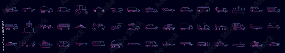 Transport nolan icon collections vector design