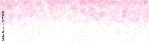桜が舞い散る背景イラスト © fukufuku