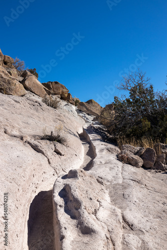 Footpath through mountainous area photo