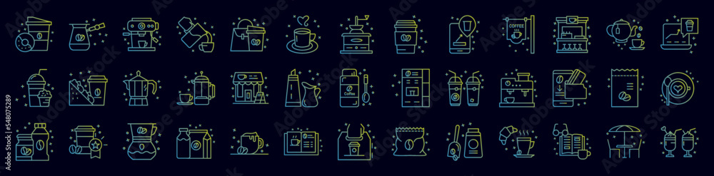 Coffee nolan icons collection vector illustration design Coffee nolan icons collection vector illustration design