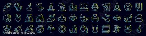 Alternative medicine nolan icons collection vector illustration design