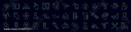 Bone fracture nolan icons collection vector illustration design