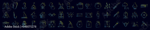 Camping nolan icons collection vector illustration design