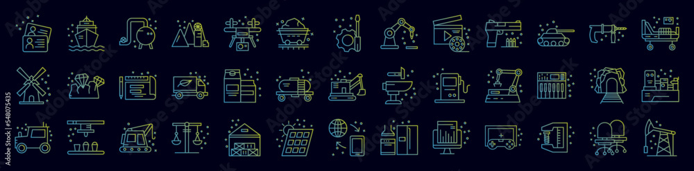 Industries nolan icons collection vector illustration design Industries nolan icons collection vector illustration design