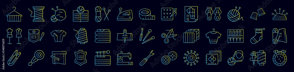 Sewing nolan icons collection vector illustration design Sewing nolan icons collection vector illustration design