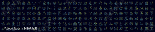 Religion nolan icons collection vector illustration design